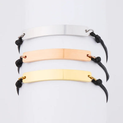 pulsera negra cuerda fina