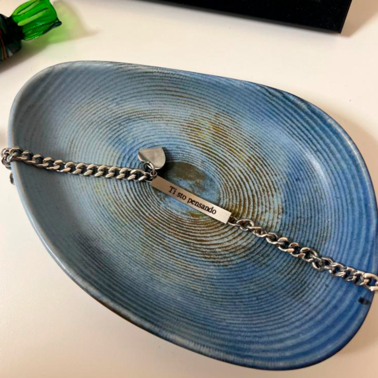 Pulsera eslabones con corazón