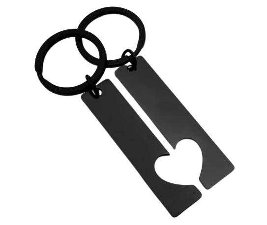 Llavero corazón negro