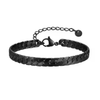 Pulsera de eslabones planos negra
