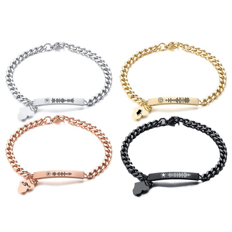 Pulsera eslabones con corazón