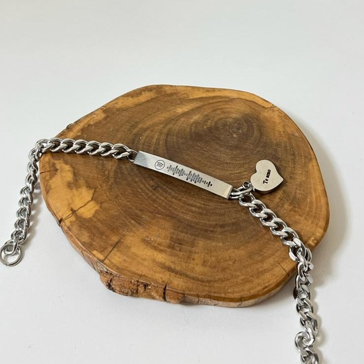 Pulsera eslabones con corazón