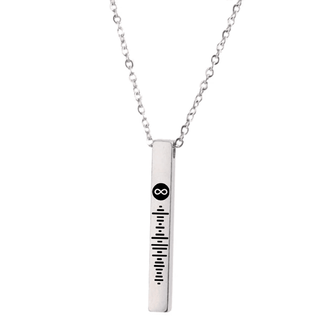 Collar Barra Spotify Plata