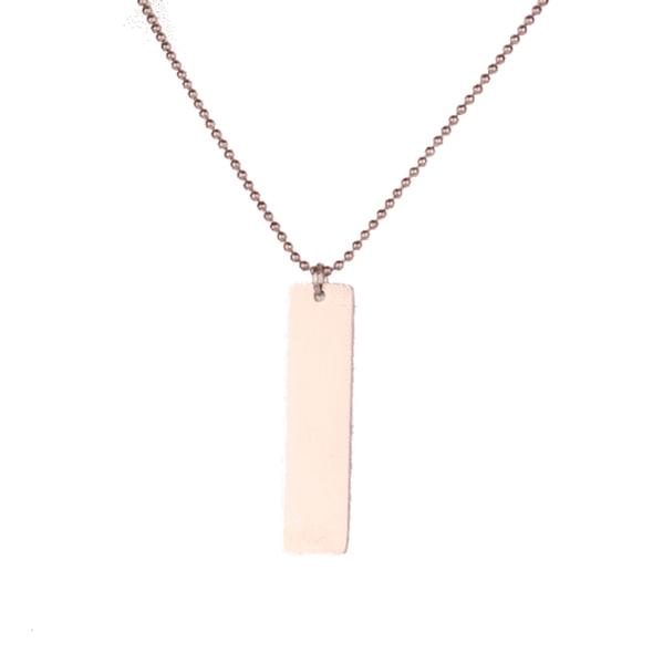 Personalized Flat Necklace with Laser Engraving