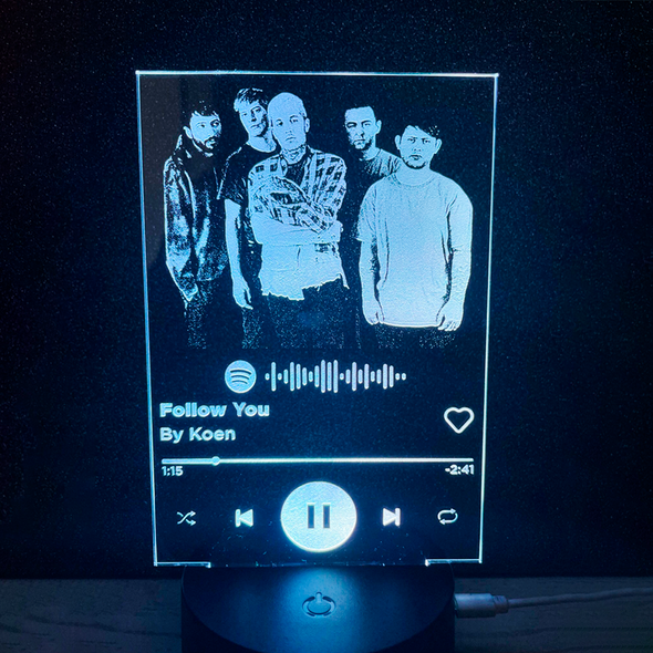 Lamp with Dedicated Spotify Song and Personalized Message