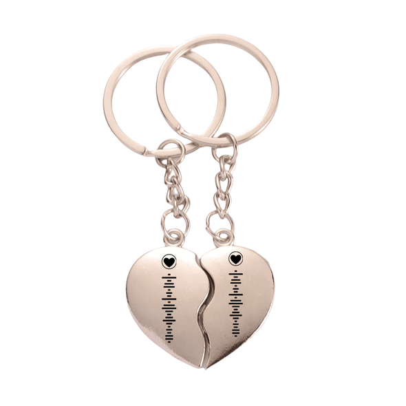 Heart Keychains with Spotify Song