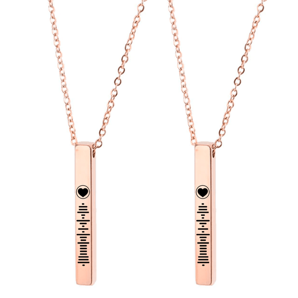 Pack of 2 Necklaces with Spotify Song