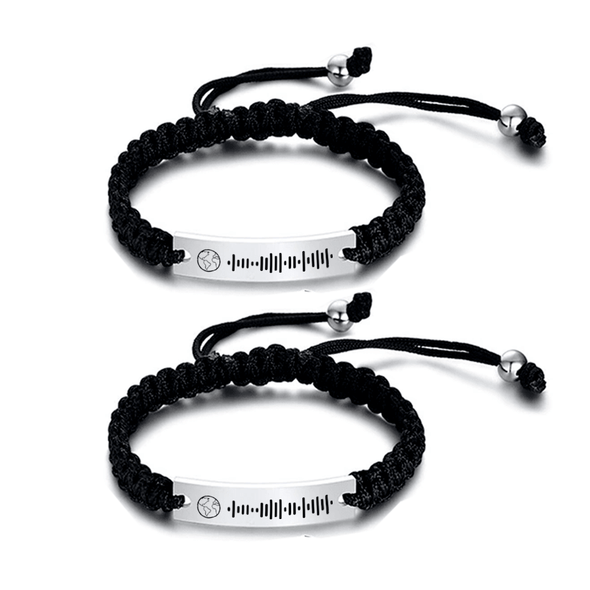 Pack of 2 Bead Bracelets with Spotify Song