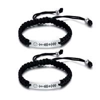 Lot de 2 bracelets en perles avec Spotify Song