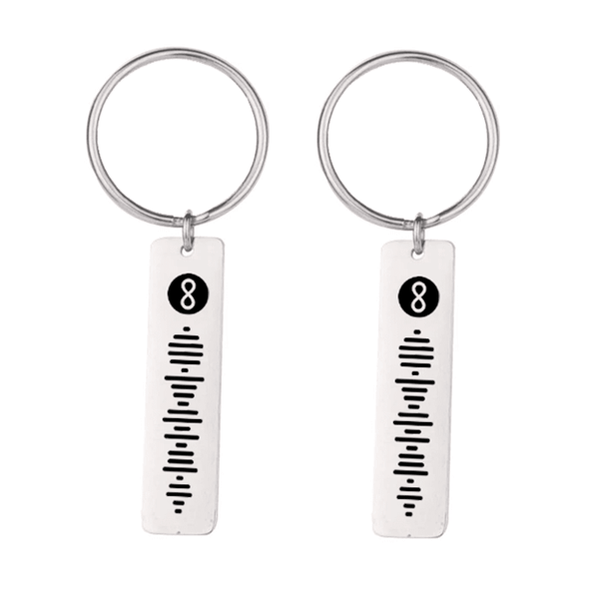 Pack of 2 Flat Keychains with dedicated song