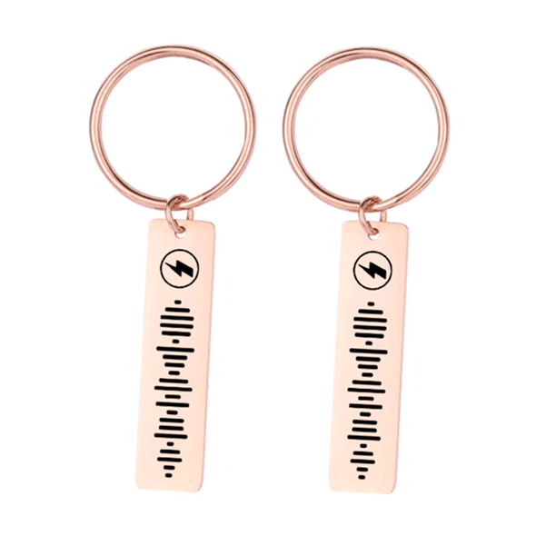Pack of 2 Flat Keychains with dedicated song