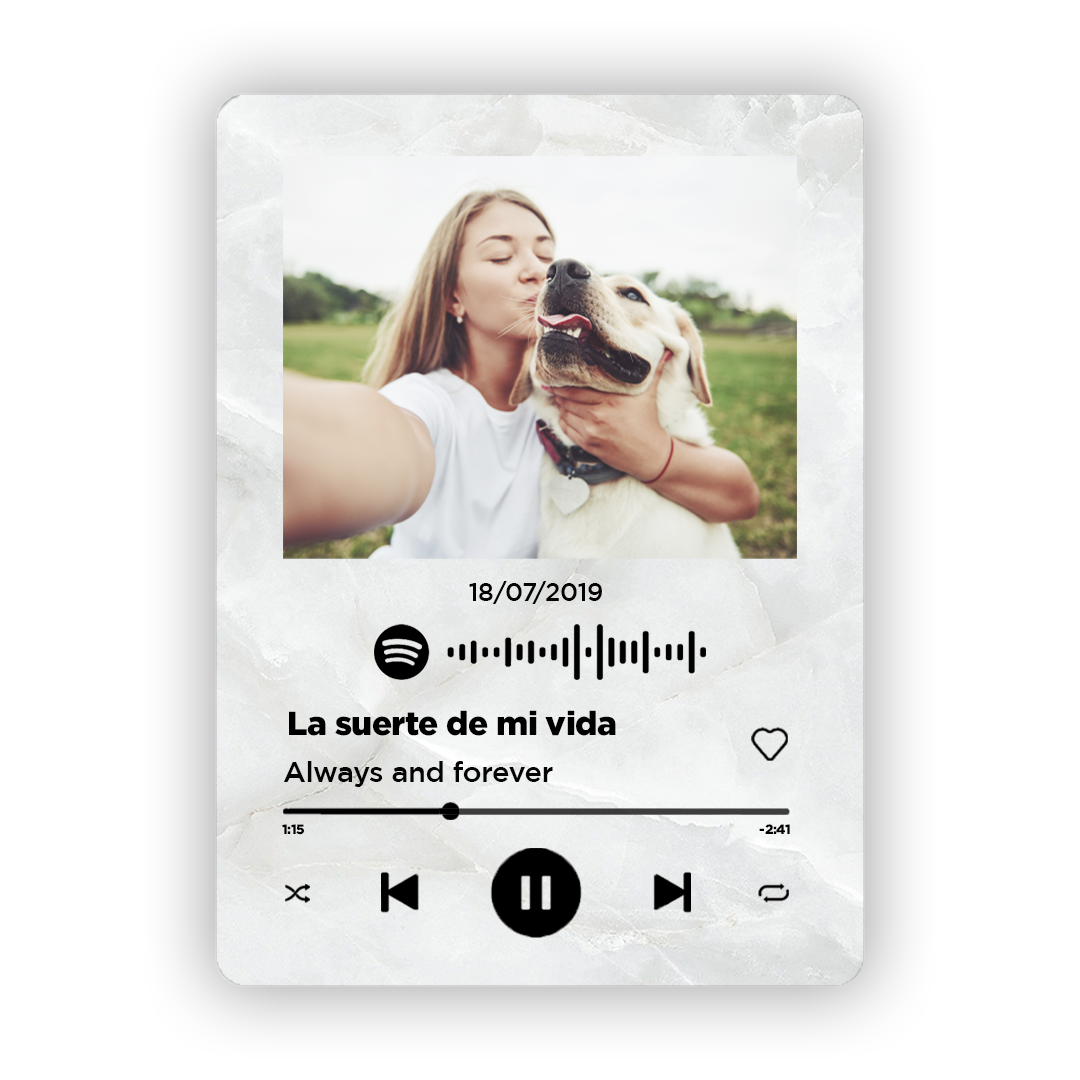 Placa Spotify Personalizada 10 x15cm: 10,00 €