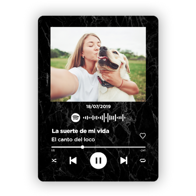 Placa Spotify personalizada con foto y código - Papimko