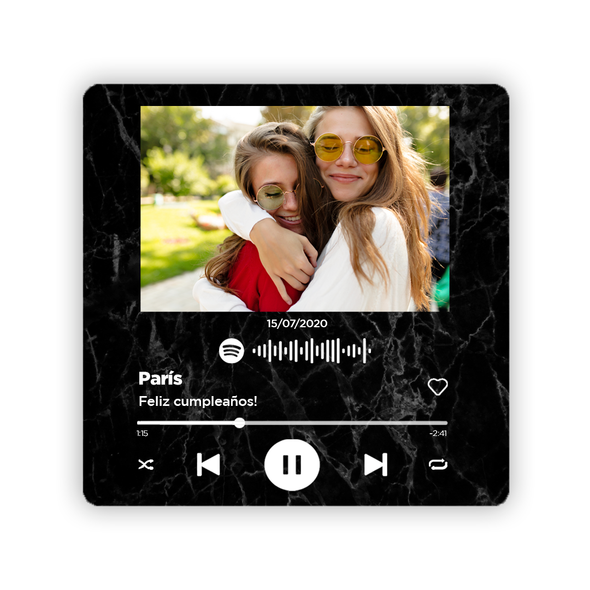 Placa Cuadrada con Spotify