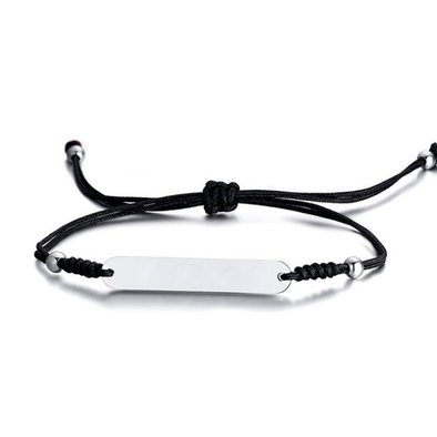 Personalized Fine Rope Ball Bracelet