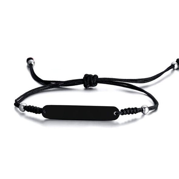 Personalized Fine Rope Ball Bracelet