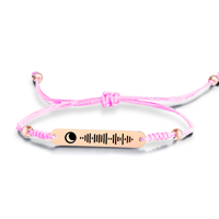 Confezione da 2 braccialetti con perline in corda sottile Spotify