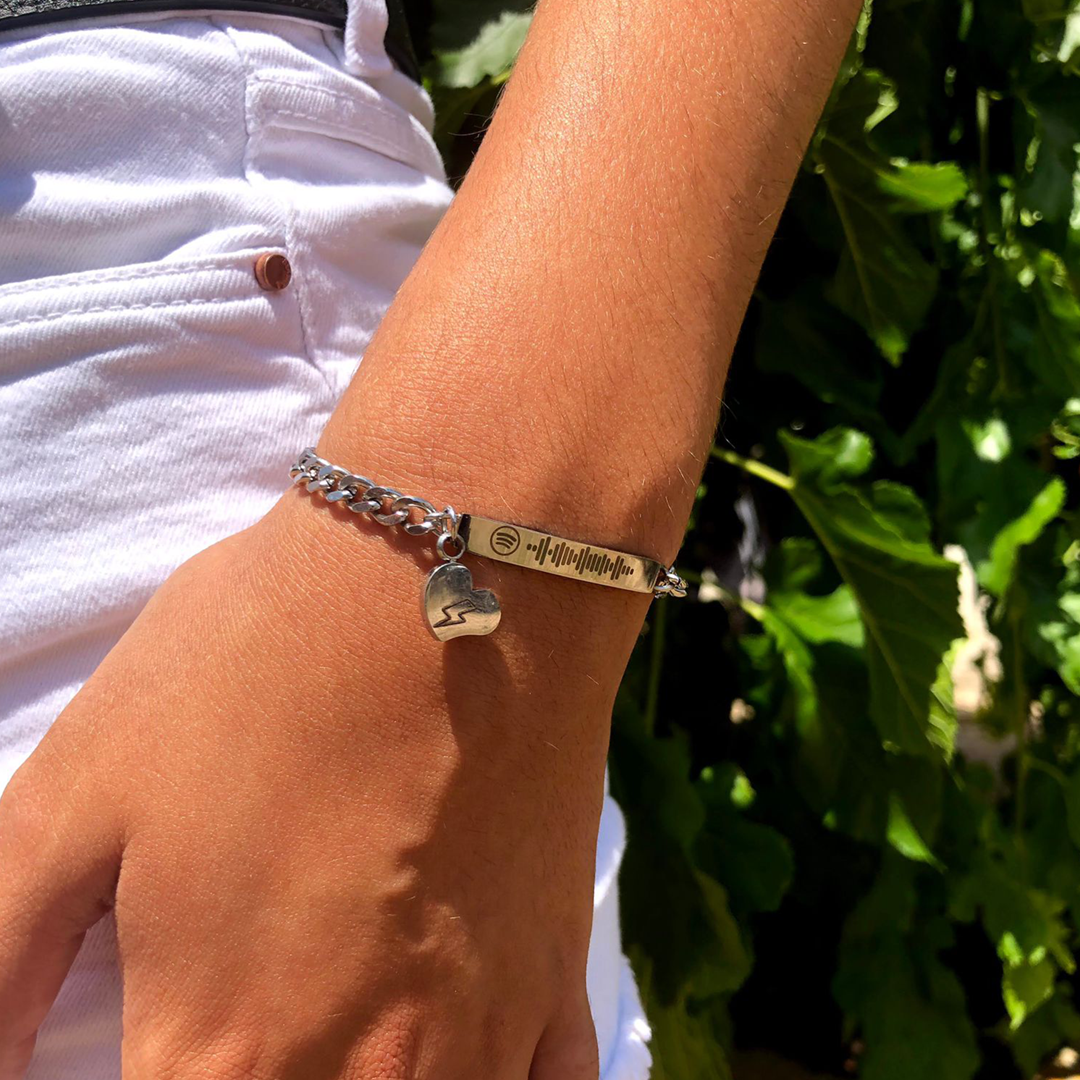 Pulsera eslabones con corazón