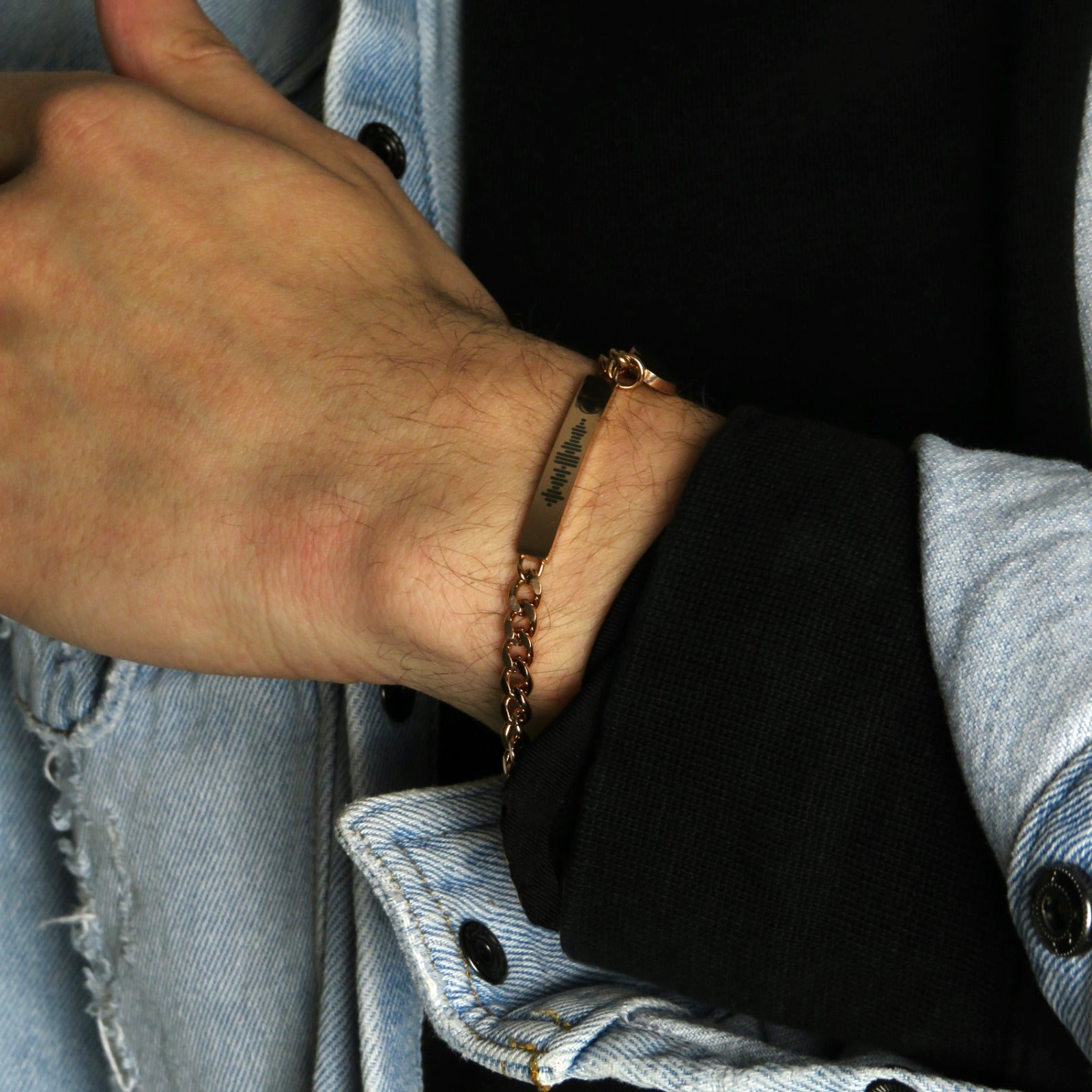 Pulsera eslabones con corazón