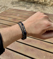 Pack 2 Leather Bracelets with Spotify Song