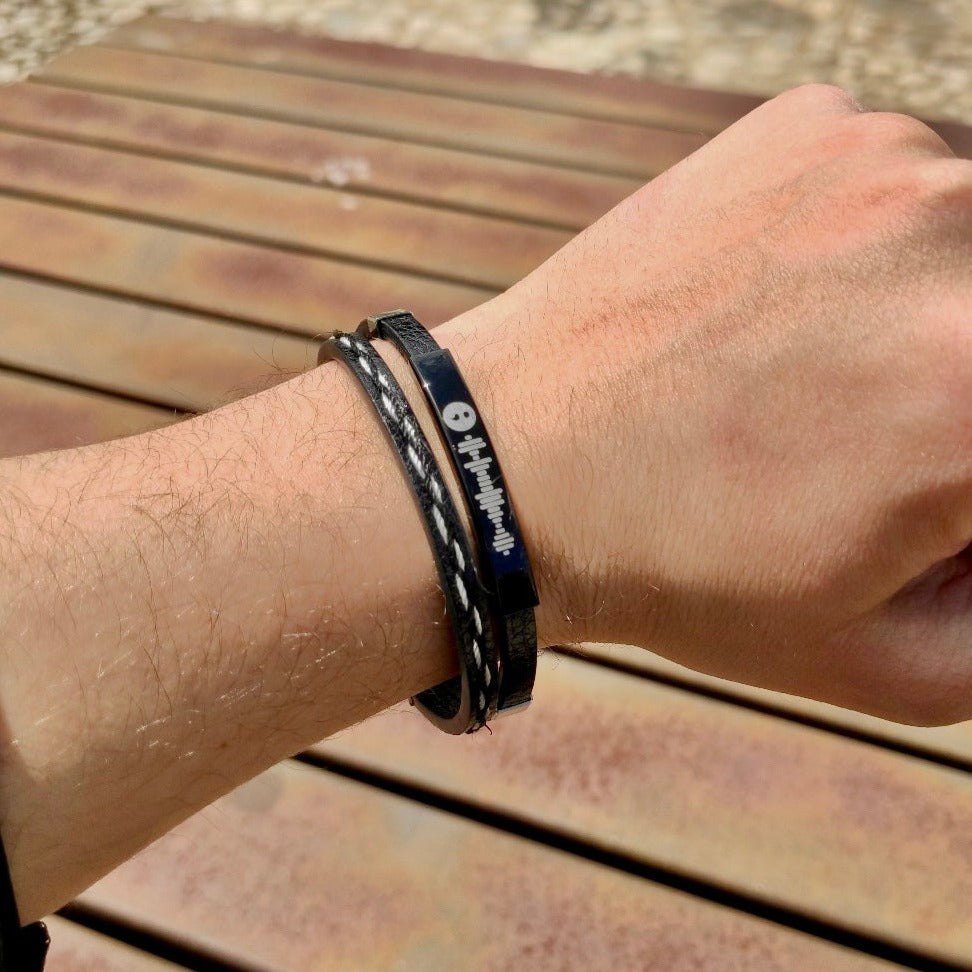 Leather Bracelet with Spotify Song