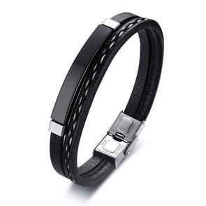Leather Bracelet with Personalized Laser Engraving